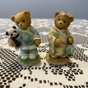 Set of 2 Cherished Teddies - Lian & Machiko 1996